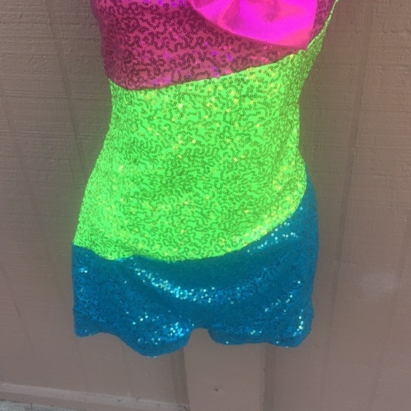 Sz XL Adult Leapin Leotards Sparkly Romper - Picture 4 of 8